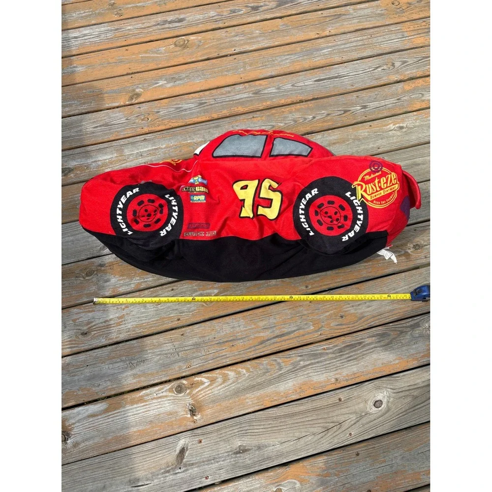 Disney Pixar Cars Lightning McQueen Plush Floor Pillow Jay Franco Red 95 25 Inch